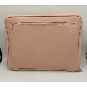 15 inch Laptop Cover with Zippered Opening and Front Pocket Light Pink